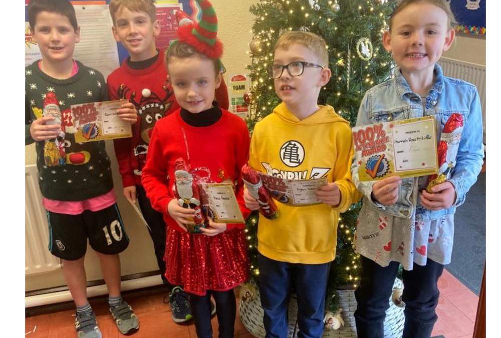 100% Attendance in Term 1