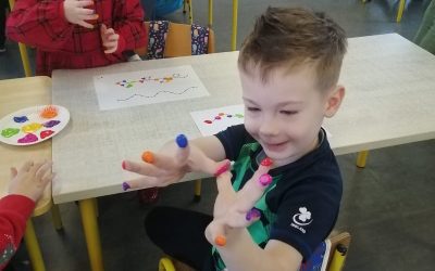 Winter/ Christmas Art in Junior infants